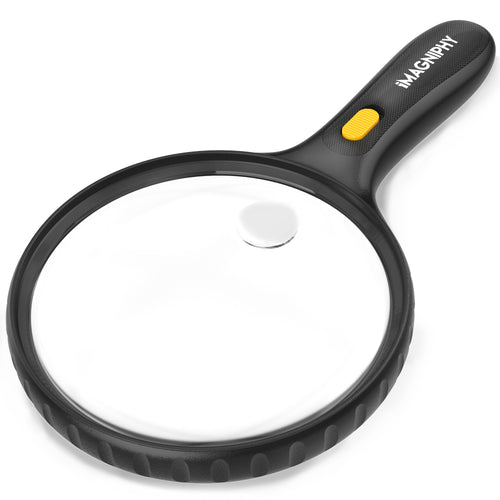 5.5 Inch Premium Extra Large and Shatterproof 2X Lighted Magnifying glass