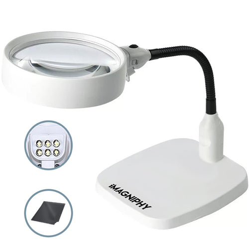 Magnifying Glass with Light, 5.5 Inch Large Magnifier 3X 10X Handheld  Illuminated Lighted Magnifier with 3