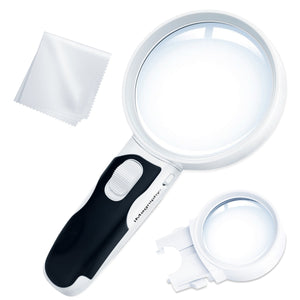 5.5 Inch Premium Extra Large and Shatterproof 2X Lighted Magnifying gl –  iMagniphy